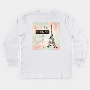 Paris coordinates Kids Long Sleeve T-Shirt